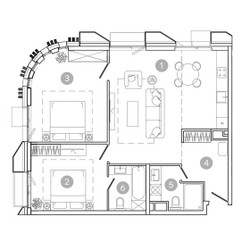 Планировка трехкомнатной(квартира) площадью 79.1 квадратных метров в ЖК “ЖК УНО Соколиная гора”