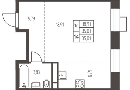 Планировка квартиры, ID 554918