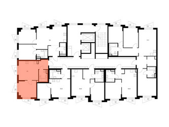 Планировка однокомнатной(квартира) площадью 33 квадратных метров в ЖК “ЖК Онежский вал”
