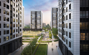 Двор в ЖК “Поколение первых”