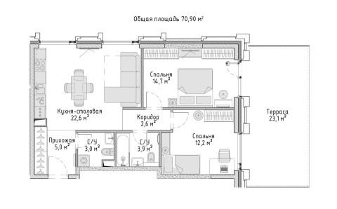 Планировка квартиры, ID 226742