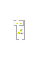 Планировка студии(квартира) площадью 28.51 квадратных метров в “ЖК Радость (Радумля Парк)”