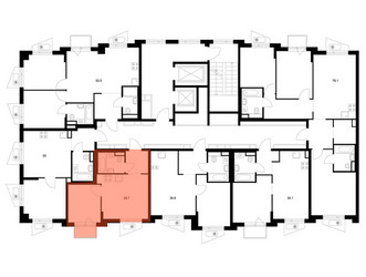 Планировка однокомнатной(квартира) площадью 29.7 квадратных метров в ЖК “ЖК Онежский вал”