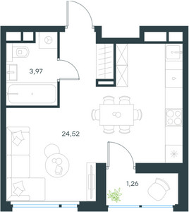 Планировка квартиры, ID 543787