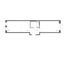 Планировка однокомнатной(квартира) площадью 44.43 квадратных метров в “ЖК Подольские кварталы”