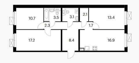 Планировка квартиры, ID 558728