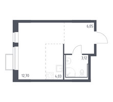 Планировка студии(квартира) площадью 25.9 квадратных метров в “ЖК Молжаниново”