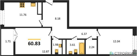 Планировка квартиры, ID 537581