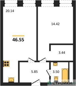Планировка апартаментов, ID 213566