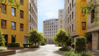 Придомовая территория в ЖК "Titul на Серебрянической"