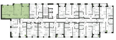 Планировка трехкомнатной(квартира) площадью 69 квадратных метров в ЖК “ЖК Пушкино Град”