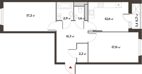 Планировка квартиры, ID 538203