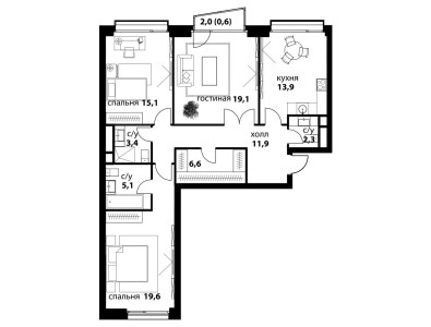 Планировка квартиры, ID 191718