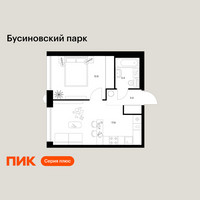 Планировка однокомнатной(квартира) площадью 37 квадратных метров в “ЖК Бусиновский парк”