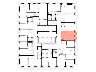 Планировка студии(квартира) площадью 25.5 квадратных метров в ЖК “ЖК 2-й Иртышский”