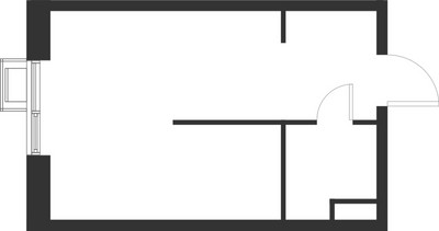 Планировка студии(квартира) площадью 24.3 квадратных метров в ЖК “ЖК Форевиль”