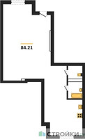 Планировка двухкомнатной(квартира) площадью 84.21 квадратных метров в “ЖК Парк Апрель”