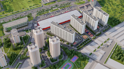 Планировка двухкомнатной(квартира) площадью 48.6 квадратных метров в ЖК “ЖК Квартал Светлый”