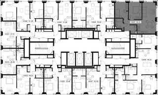 Планировка двухкомнатной(квартира) площадью 62.2 квадратных метров в “ЖК СЕТ”