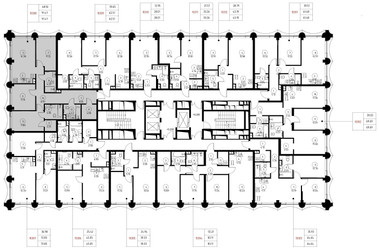 Планировка трехкомнатной(квартира) площадью 91.5 квадратных метров в ЖК “Дом премиум-класса МИРА”