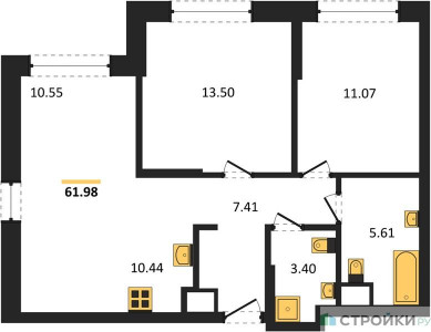 Планировка квартиры, ID 441121