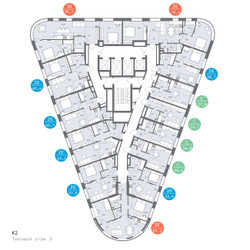 Планировка студии(квартира) площадью 24.7 квадратных метров в ЖК “ЖК Родина Переделкино”