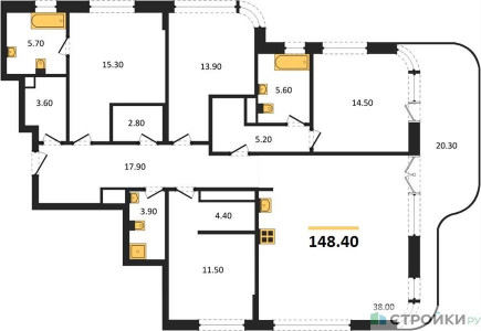 Планировка квартиры, ID 530030