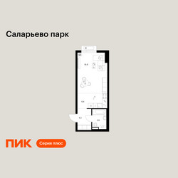 Планировка студии(квартира) площадью 31.4 квадратных метров в ЖК “ЖК Саларьево парк”