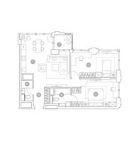 Планировка трехкомнатной(квартира) площадью 73.2 квадратных метров в “ЖК ВЭРИ на Миклухо-Маклая”