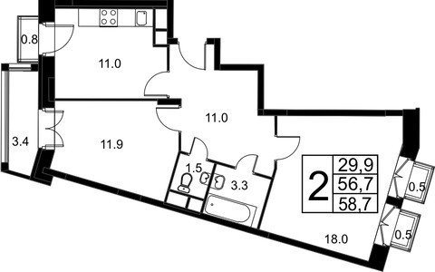 Планировка квартиры, ID 202714