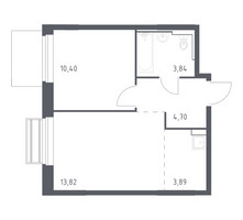 Планировка однокомнатной(квартира) площадью 36.65 квадратных метров в “ЖК Рублевский Квартал”
