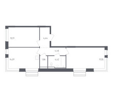Планировка двухкомнатной(квартира) площадью 59.97 квадратных метров в “ЖК Рублевский Квартал”