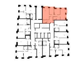 Планировка трехкомнатной(квартира) площадью 81.6 квадратных метров в ЖК “ЖК Онежский вал”