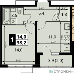Планировка квартиры, ID 295312