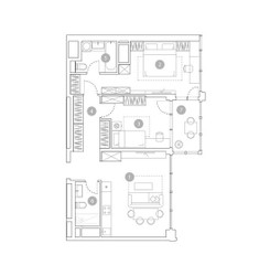 Планировка трехкомнатной(квартира) площадью 72 квадратных метров в ЖК “ЖК ВЭРИ на Миклухо-Маклая”