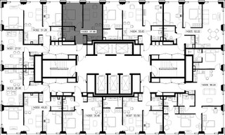 Планировка однокомнатной(квартира) площадью 37.6 квадратных метров в “ЖК СЕТ”