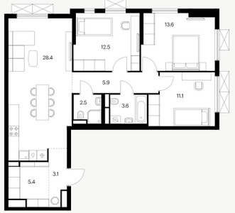 Планировка квартиры, ID 507062