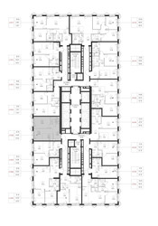 Планировка однокомнатной(квартира) площадью 40.6 квадратных метров в ЖК “ЖК SET (Сет)”
