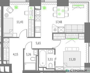 Планировка квартиры, ID 391569