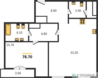 Планировка квартиры, ID 101838