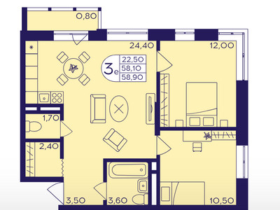 Планировка квартиры, ID 419663