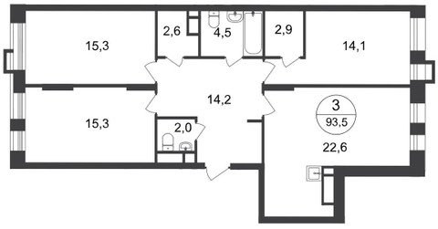 Планировка квартиры, ID 259963
