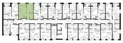 Планировка однокомнатной(квартира) площадью 38.6 квадратных метров в ЖК “ЖК Пушкино Град”