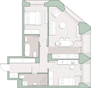 Планировка квартиры, ID 551525