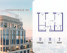 Планировка двухкомнатной(квартира) площадью 73 квадратных метров в “ЖК Татарская 35”