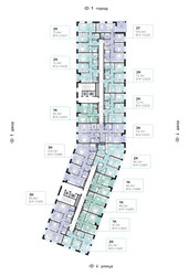 Планировка однокомнатной(квартира) площадью 47.3 квадратных метров в ЖК “СберСити в Рублево-Архангельском”