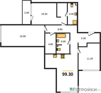 Планировка квартиры, ID 113630