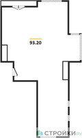 Планировка трехкомнатной(квартира) площадью 93.2 квадратных метров в “ЖК Headliner (Хедлайнер)”