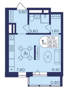 Планировка квартиры, ID 403640