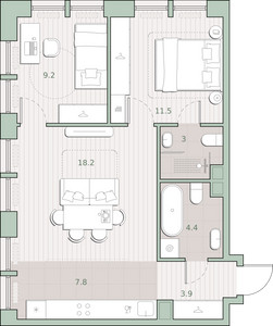 Планировка квартиры, ID 531851